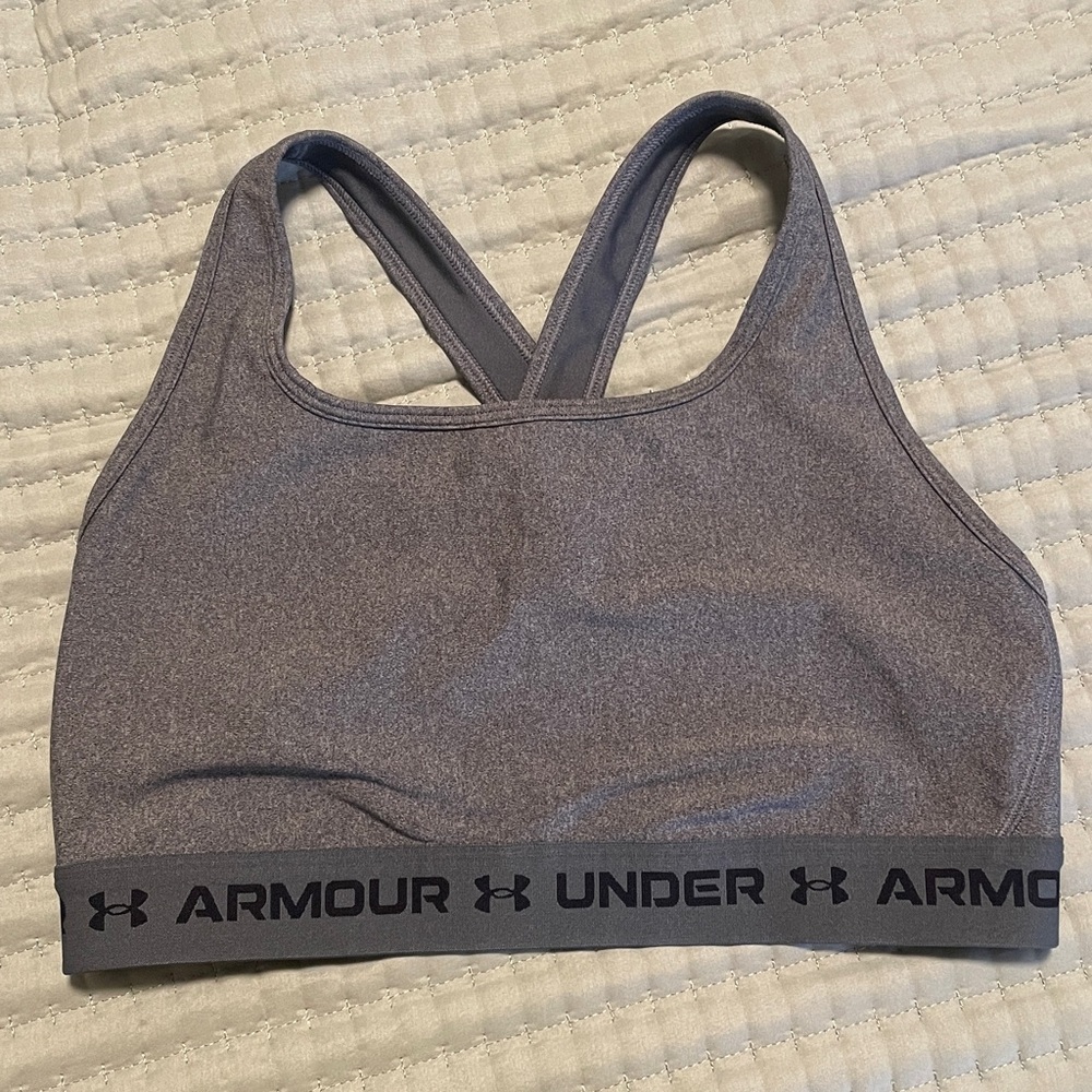 Under Armour Heathered Gray Sports Bra